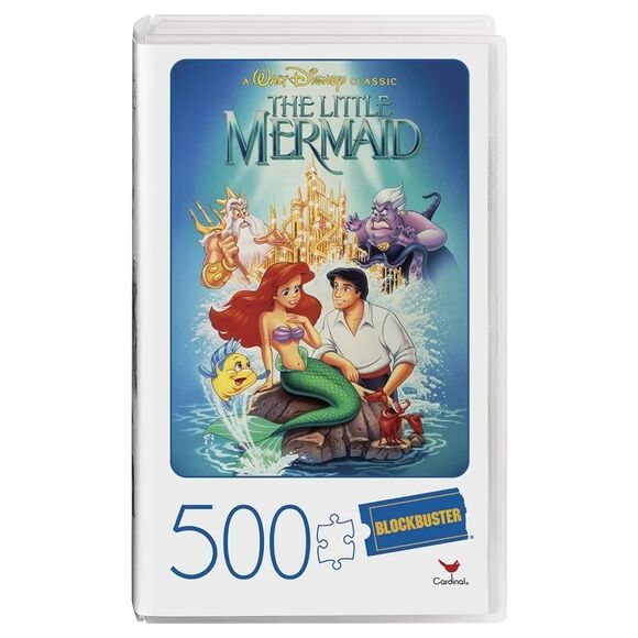Blockbuster VHS Style Disney The Little Mermaid Ariel Nostalgia Puzzle BRAND NEW - Picture 1 of 8